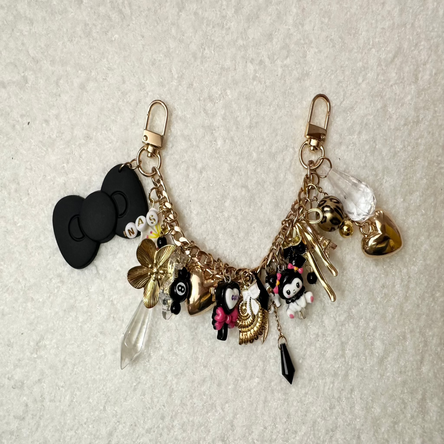 black chained junk charm